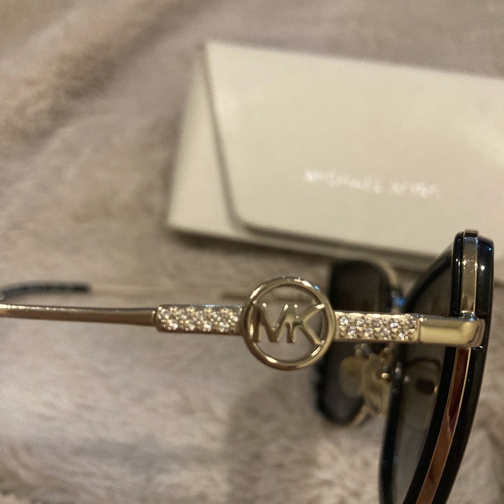 Michael Kors Elegant Black and Gold Sunglasses